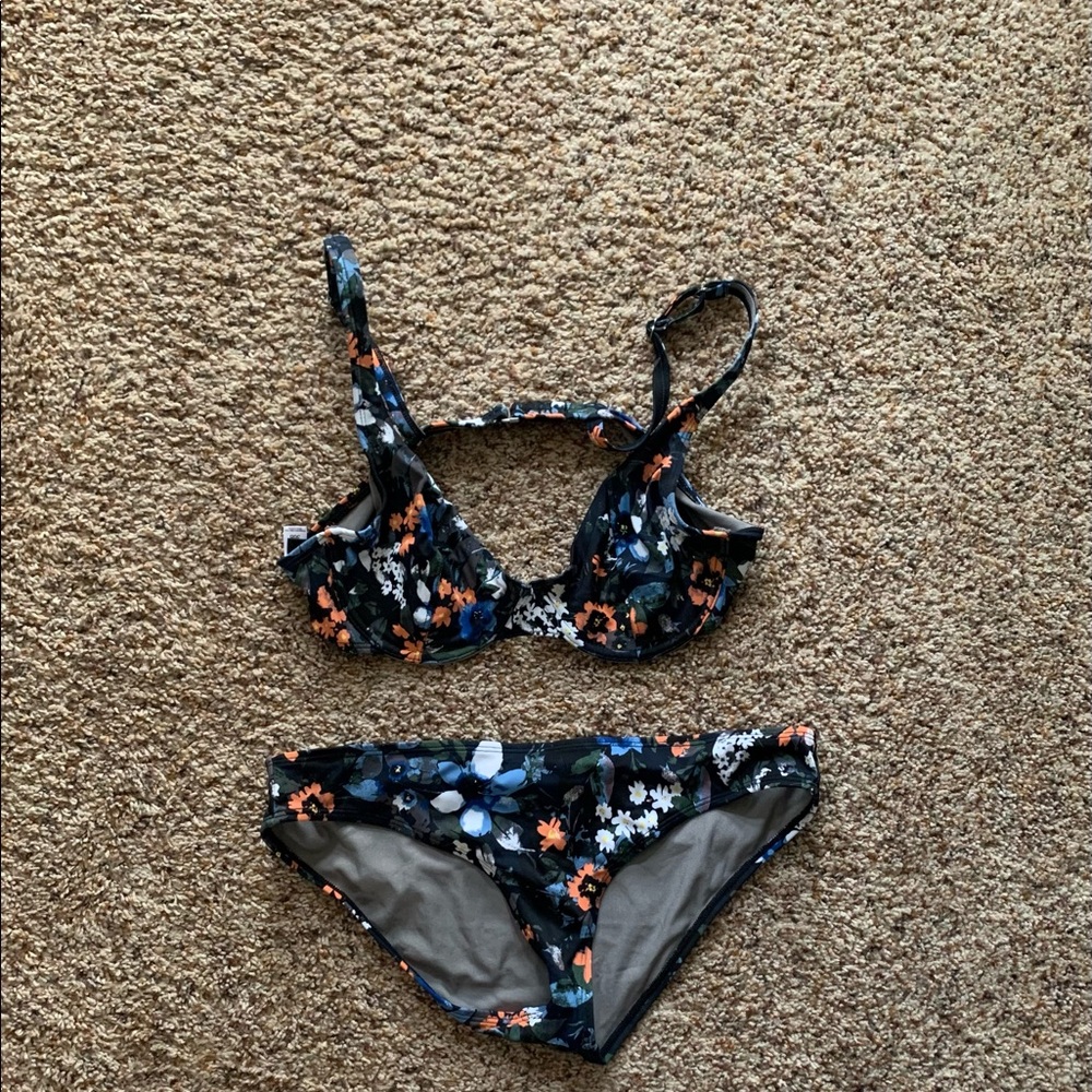 Adore Me Unlined Floral Bikini, 36B / Medium